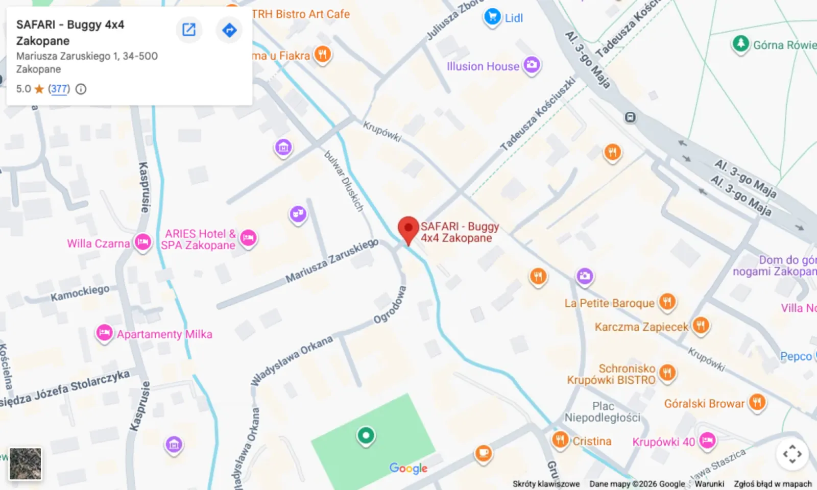Mapa dojazdu